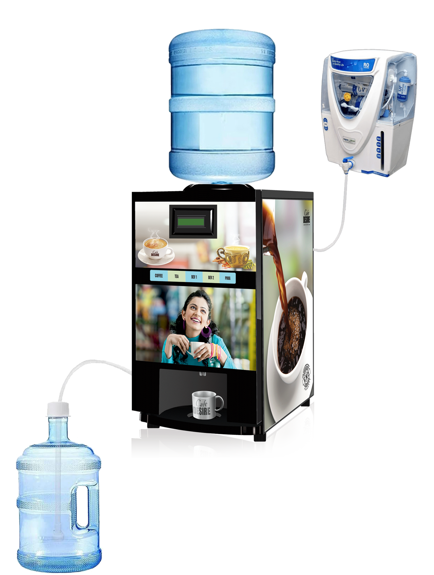 Quadra Option Vending  - Multi water Inlet  - 4 lane